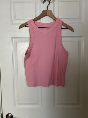 Old Navy Light Pink Ribbed Snug Fit Crop Tank Size XL